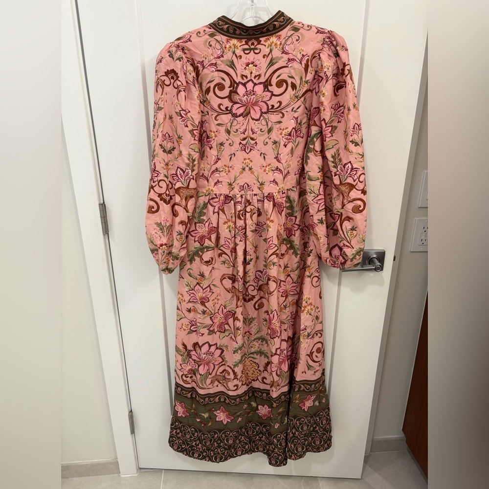 Farm Rio x Barbour Alice Floral Leopard Maxi Dress Size Medium - Picture 10 of 16